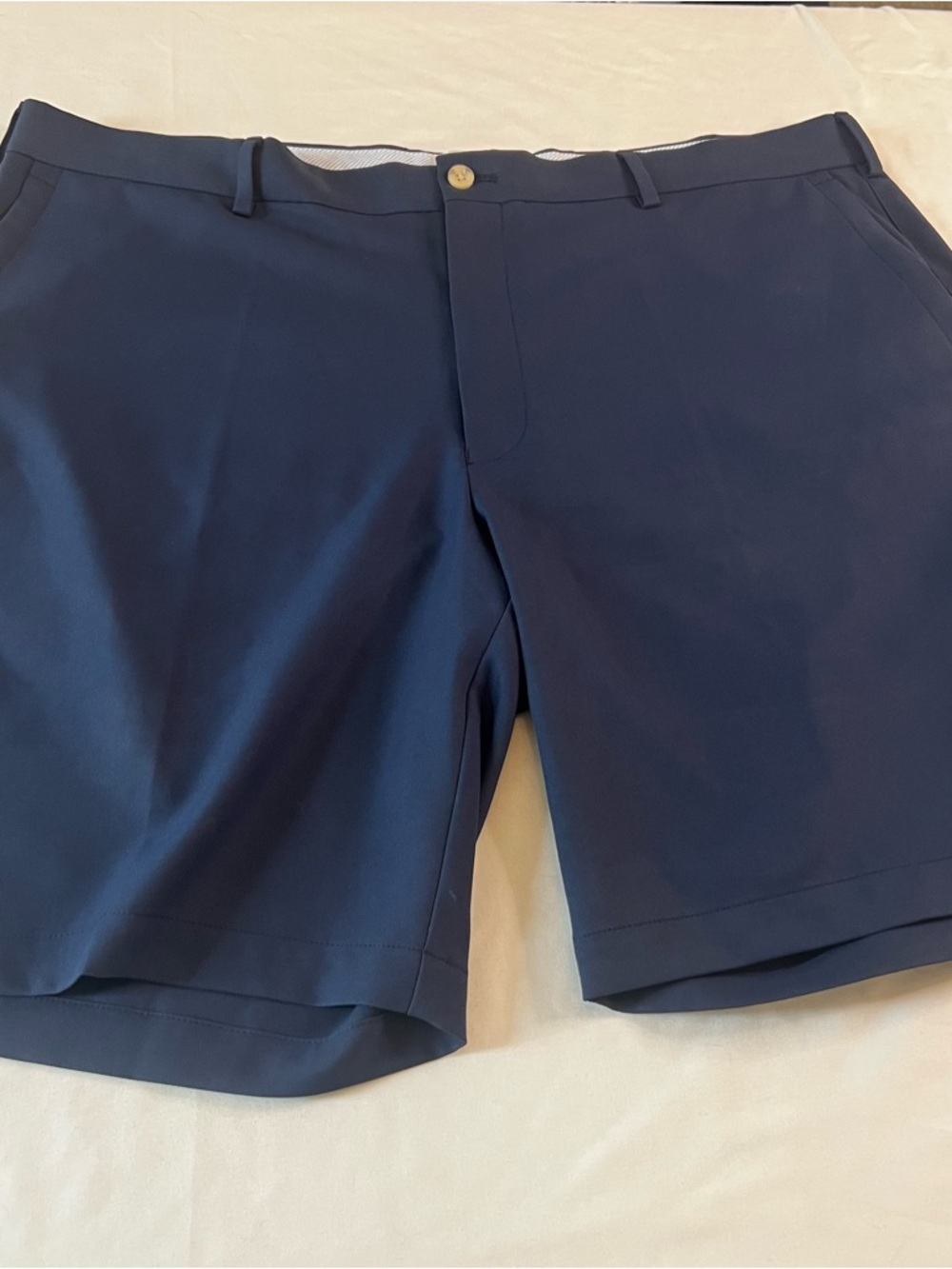Peter Millar Navy‎ Performance Golf Shorts Size 40 Flat Front Stretch